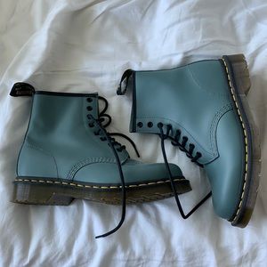 blue/ grey doc martens